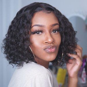 12 inch Curly 13x4 Lacefront Bob Wig